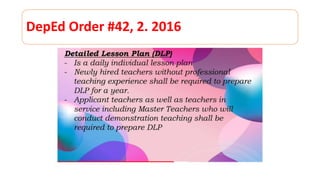 DepEd Order #42, 2. 2016
 
