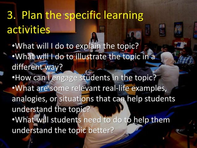 Lesson planning steps