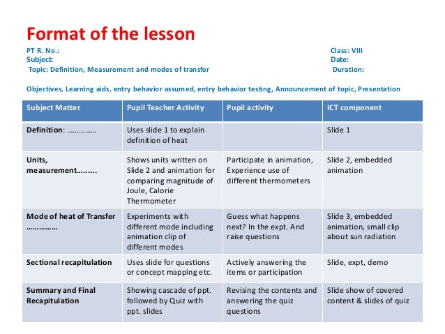 lesson planning workshop 07 02 2015 types of lesson plans format