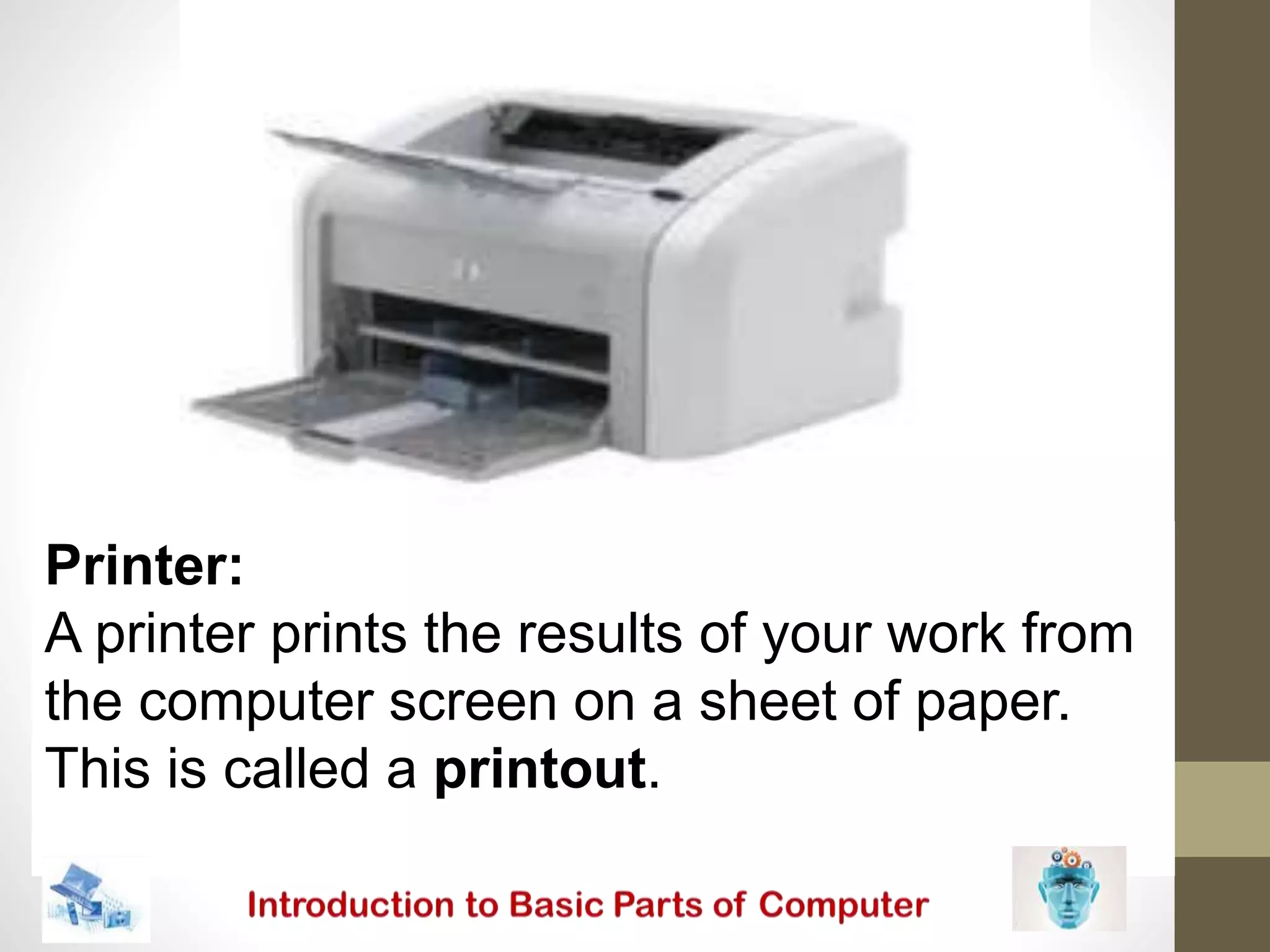 introduction to Basic parts of the computer | PPTX