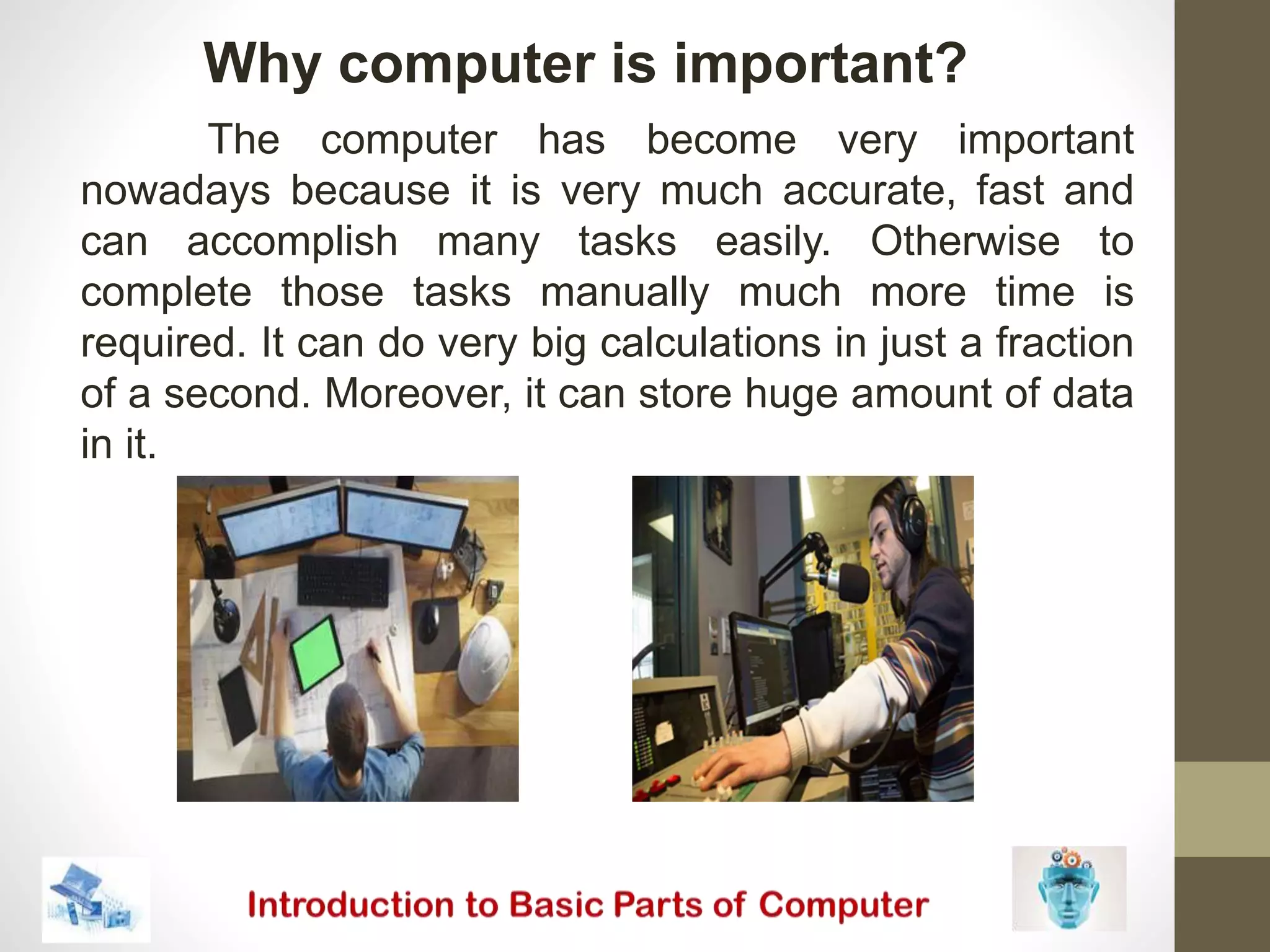 introduction to Basic parts of the computer | PPTX