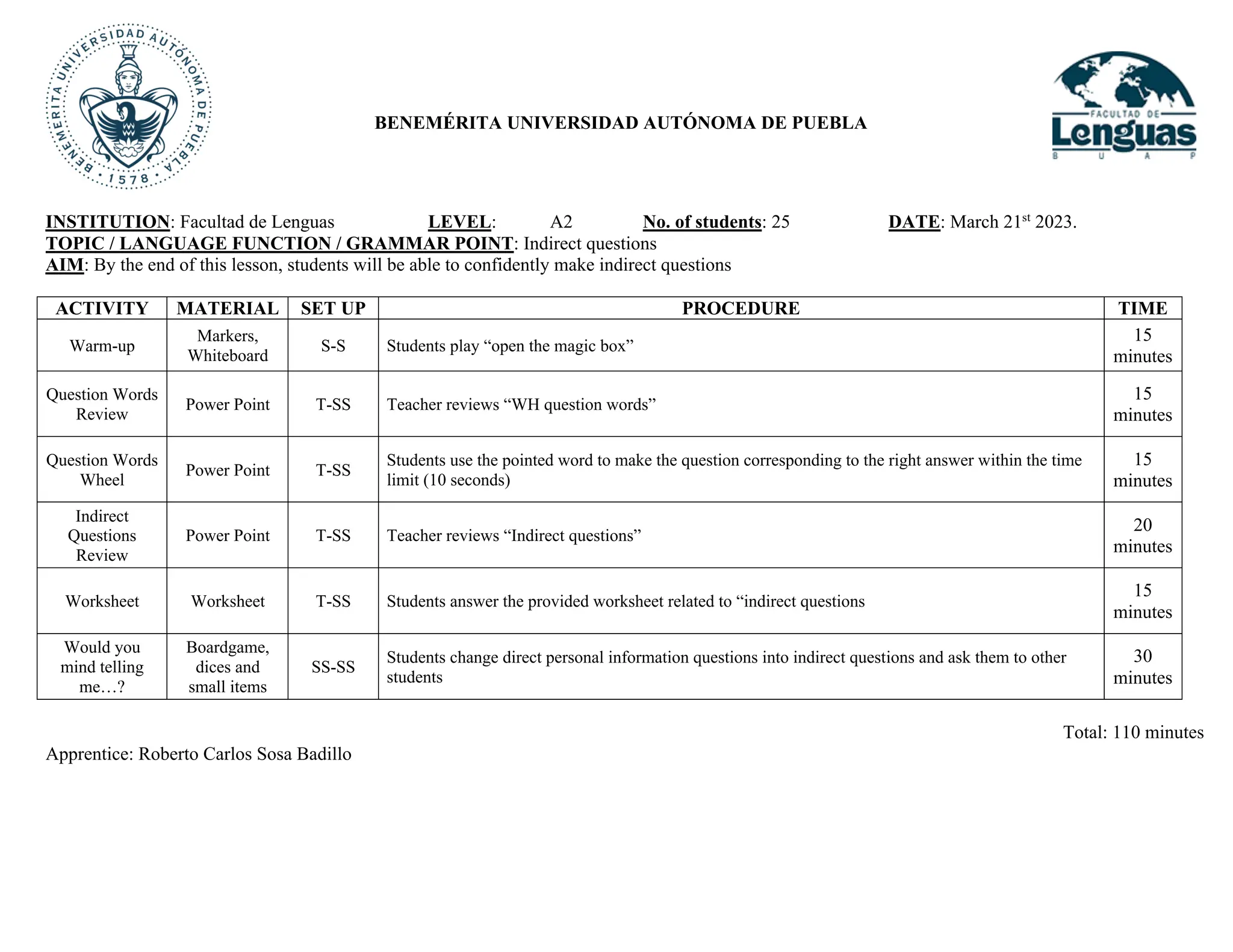 LESSON PLAN NUMBER 2 for motorroas bussines PPT