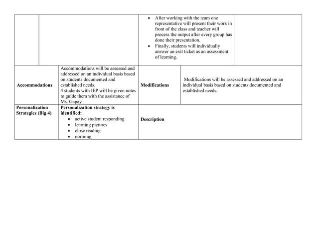 Lesson Plan On Solving One Step Equation docx Lesson Plan On Solving One Step Equation docx