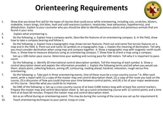 Orienteering Requirements ,[object Object],[object Object],[object Object],[object Object],[object Object],[object Object],[object Object],[object Object],[object Object],[object Object]