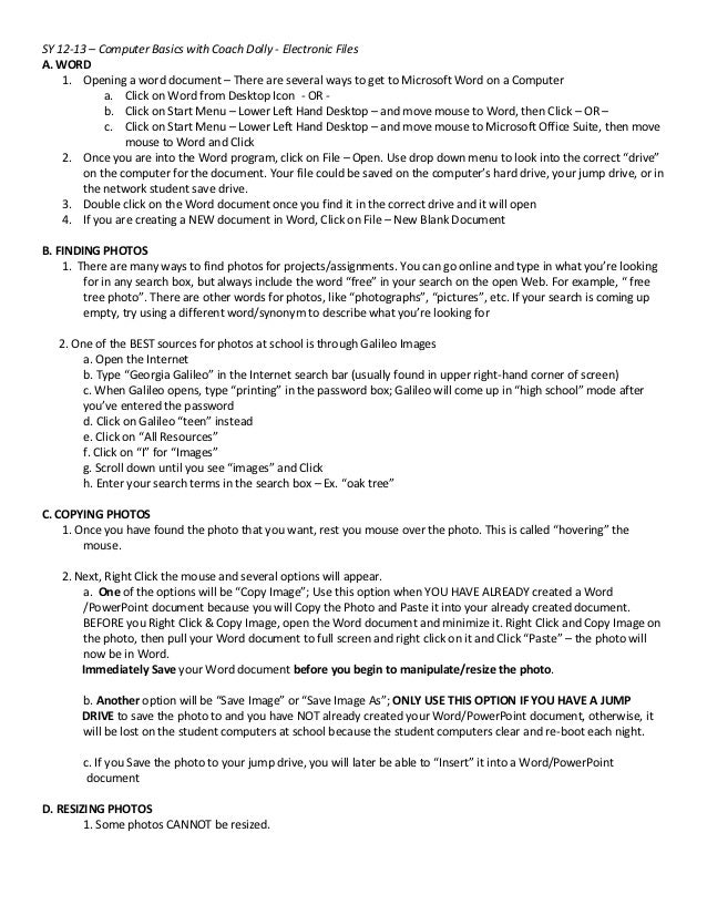 Lesson plan practicum lp sept 2011 2012 6th gr computer skills
