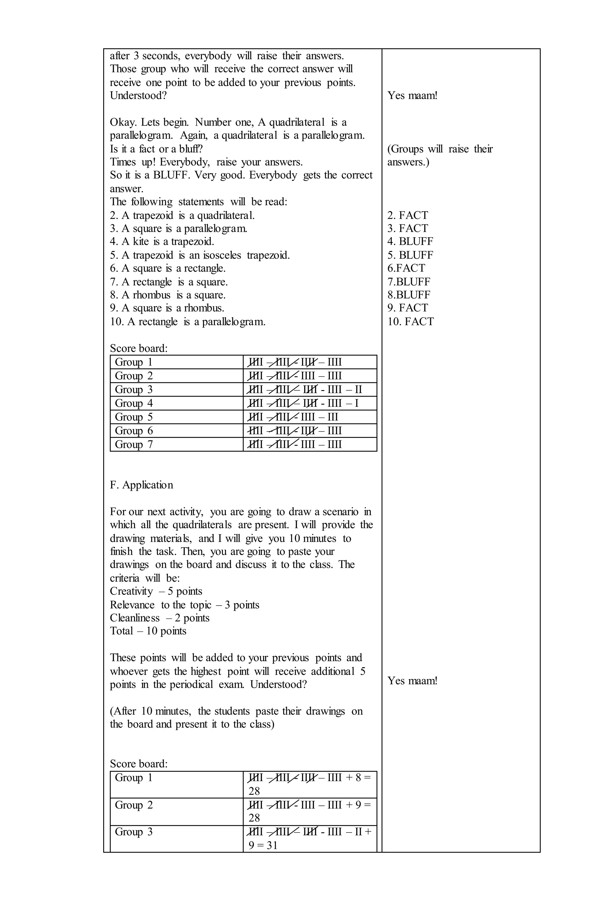 Lesson Plan Quadrilaterals Docx