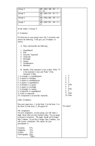 Lesson plan (quadrilaterals) | DOCX