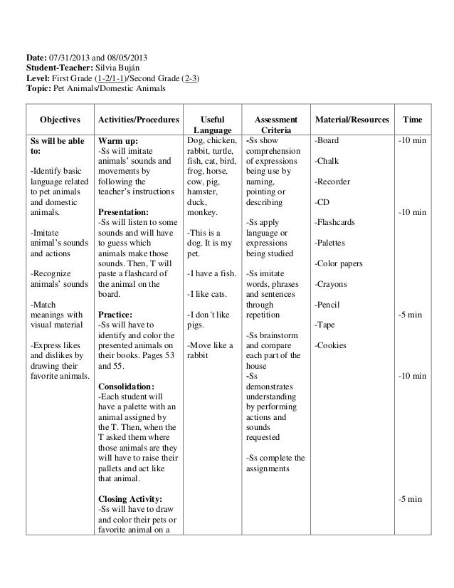 Lesson Plans for Elementary School