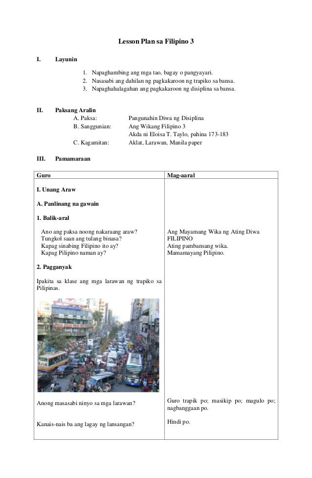 Sample Lesson Plan Filipino Grade 2 Sample Detailed Lesson Plan In Sample Lesson Plan Filipino Grade 2 Sample Detailed Lesson Plan In