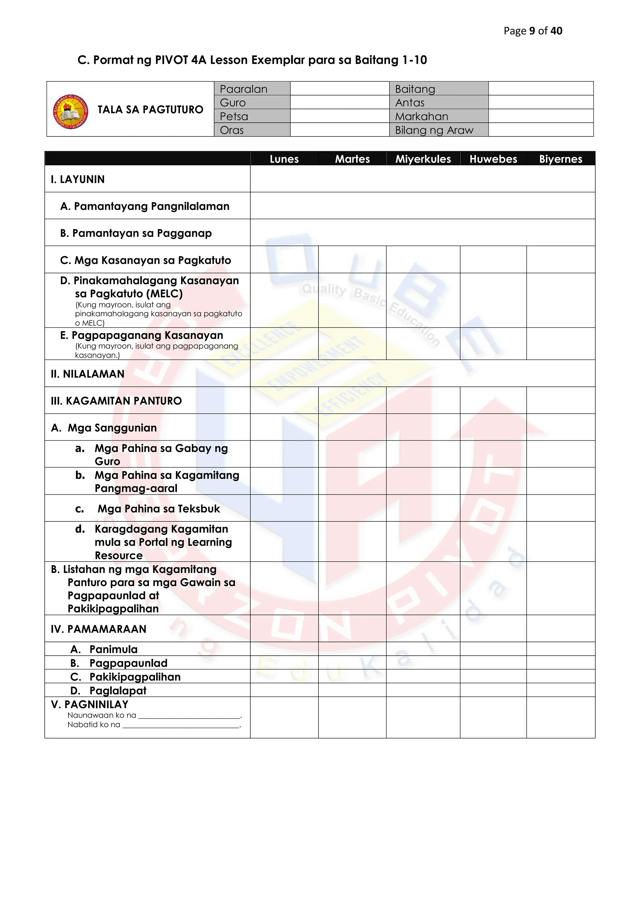 Lesson Plan Sample Lesson Exemplars 0001 | PDF
