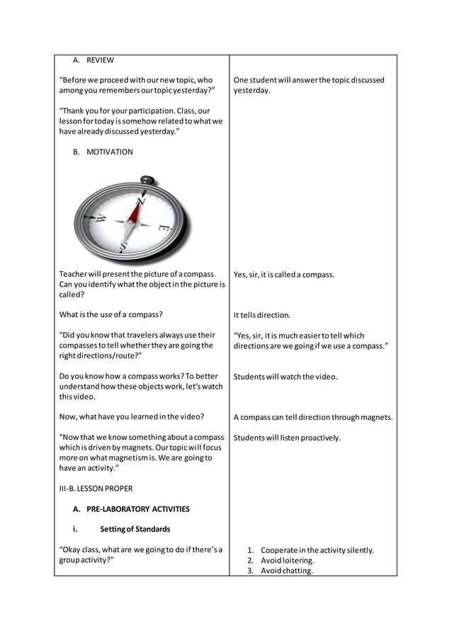 Lesson plan science