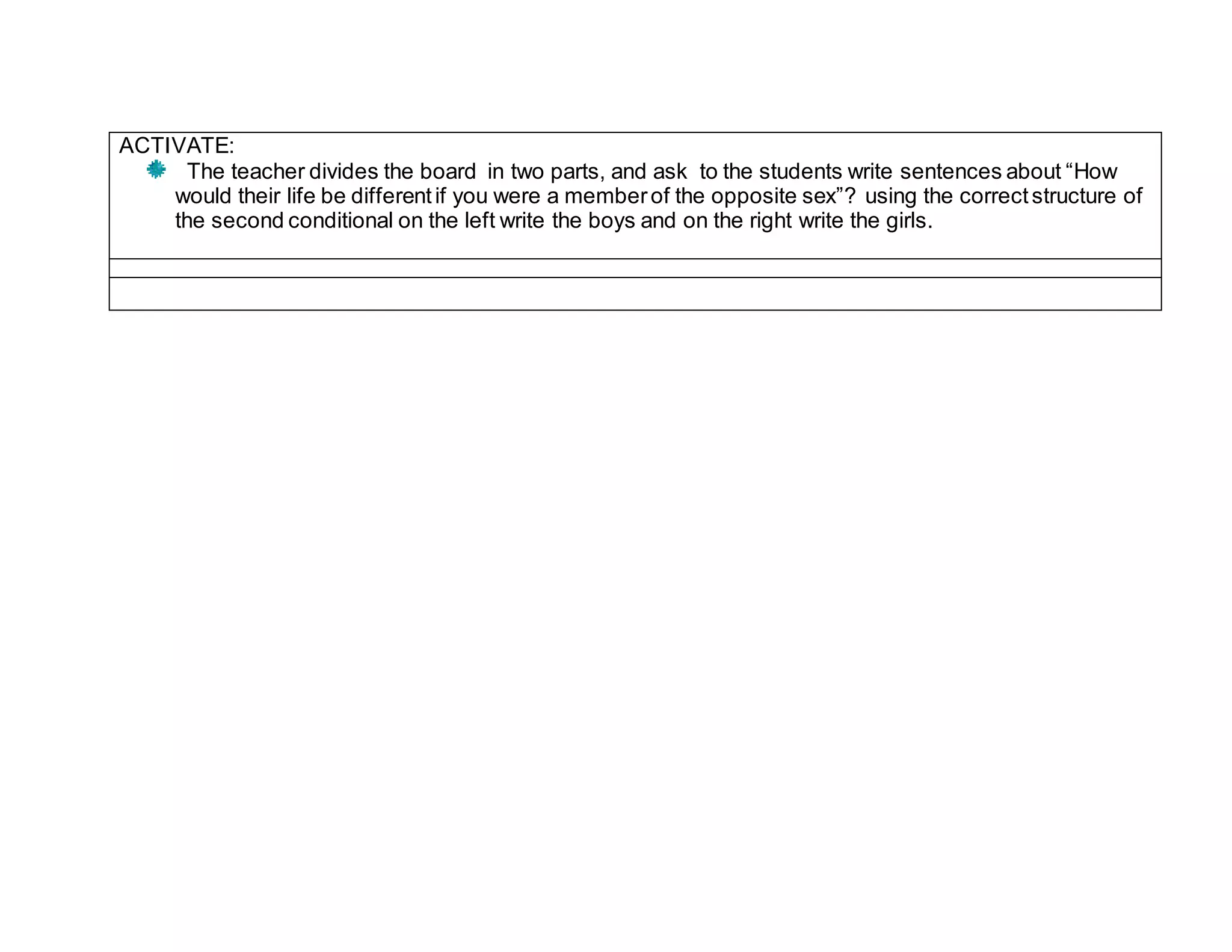 Lesson plan second conditional | DOCX