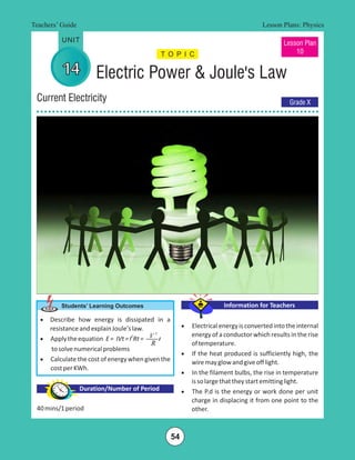 Lesson plans for Physics Grade 9 | PDF