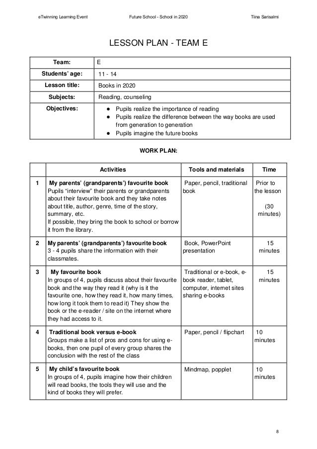 lesson plan forms