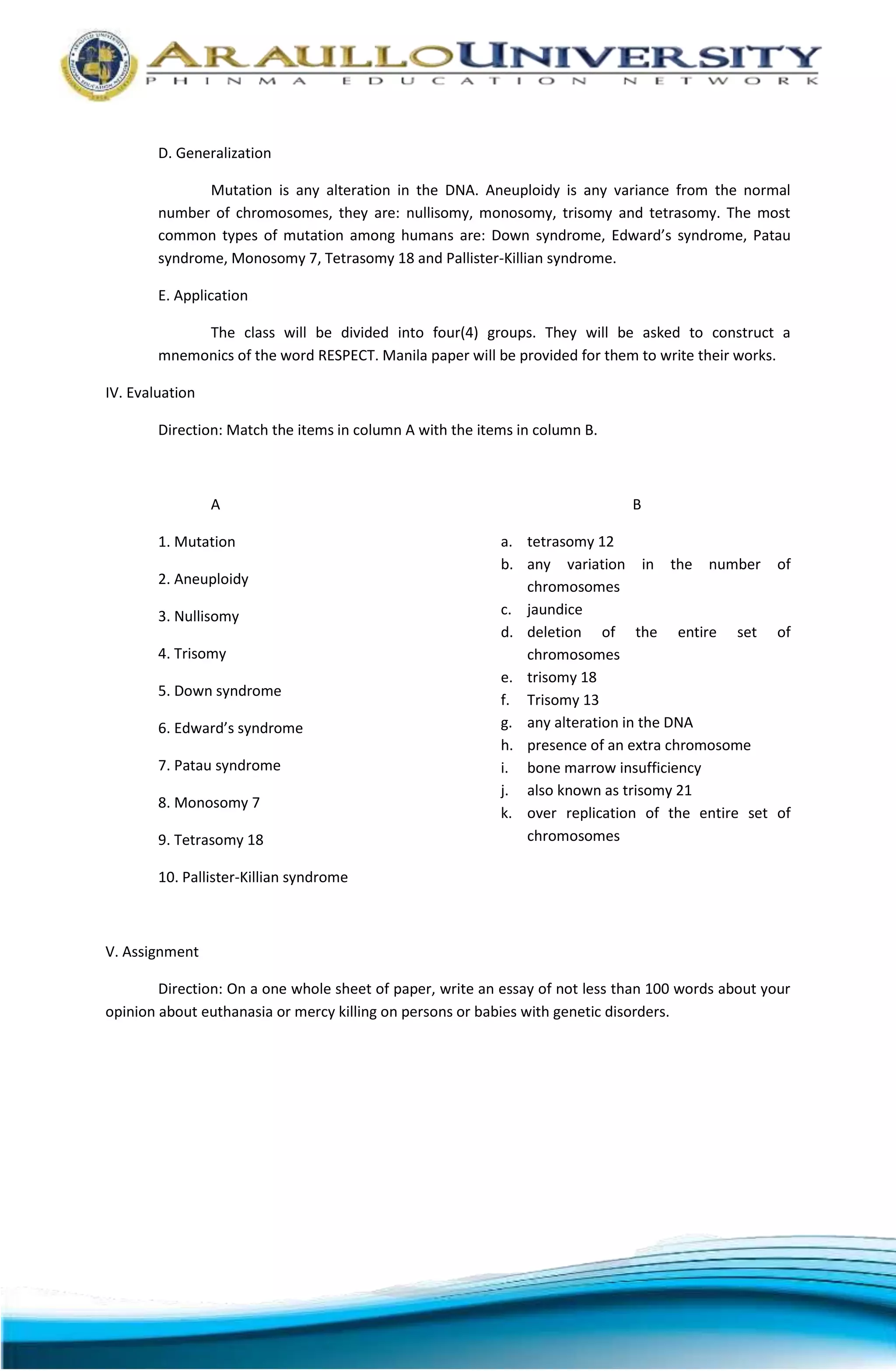Semi-detailed Lesson Plan in Biology (MutationV1TeacherCentered) | DOCX