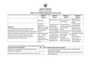 LESSON PLAN Term 1 Week 1 Social Science | DOCX