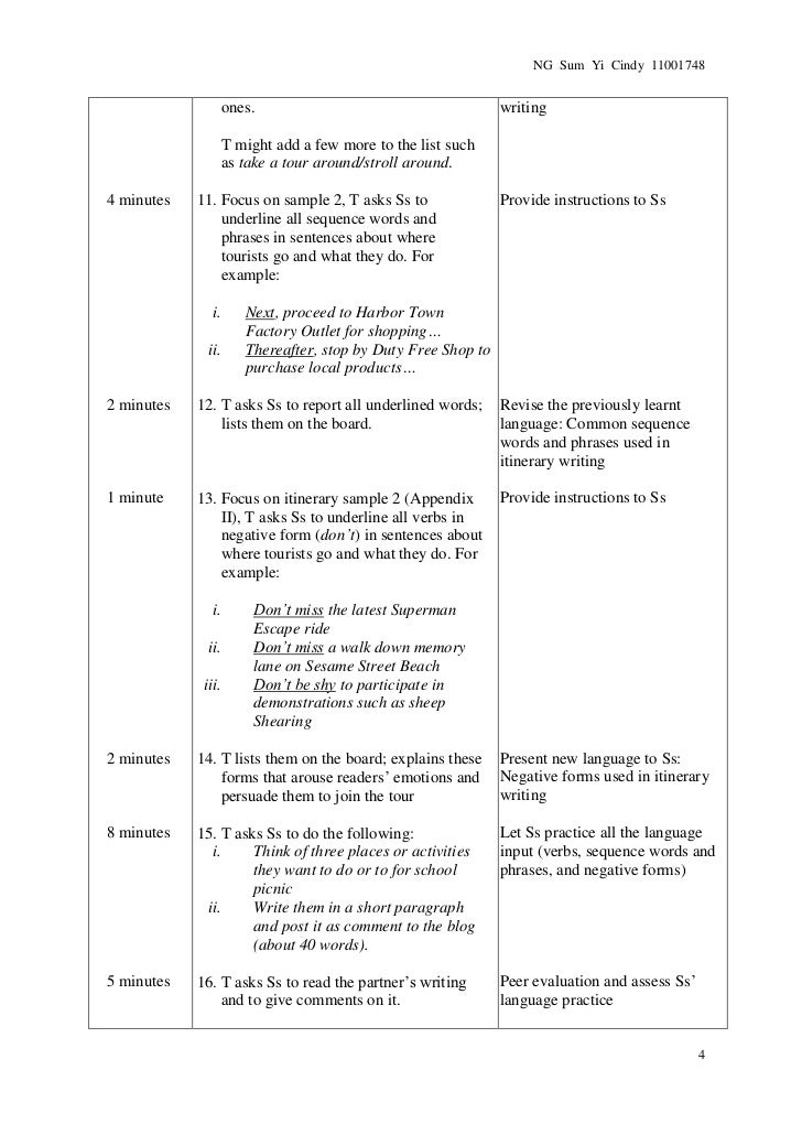 Lesson Plan Writing
