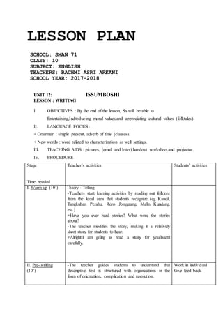 Lesson plan writing | PDF