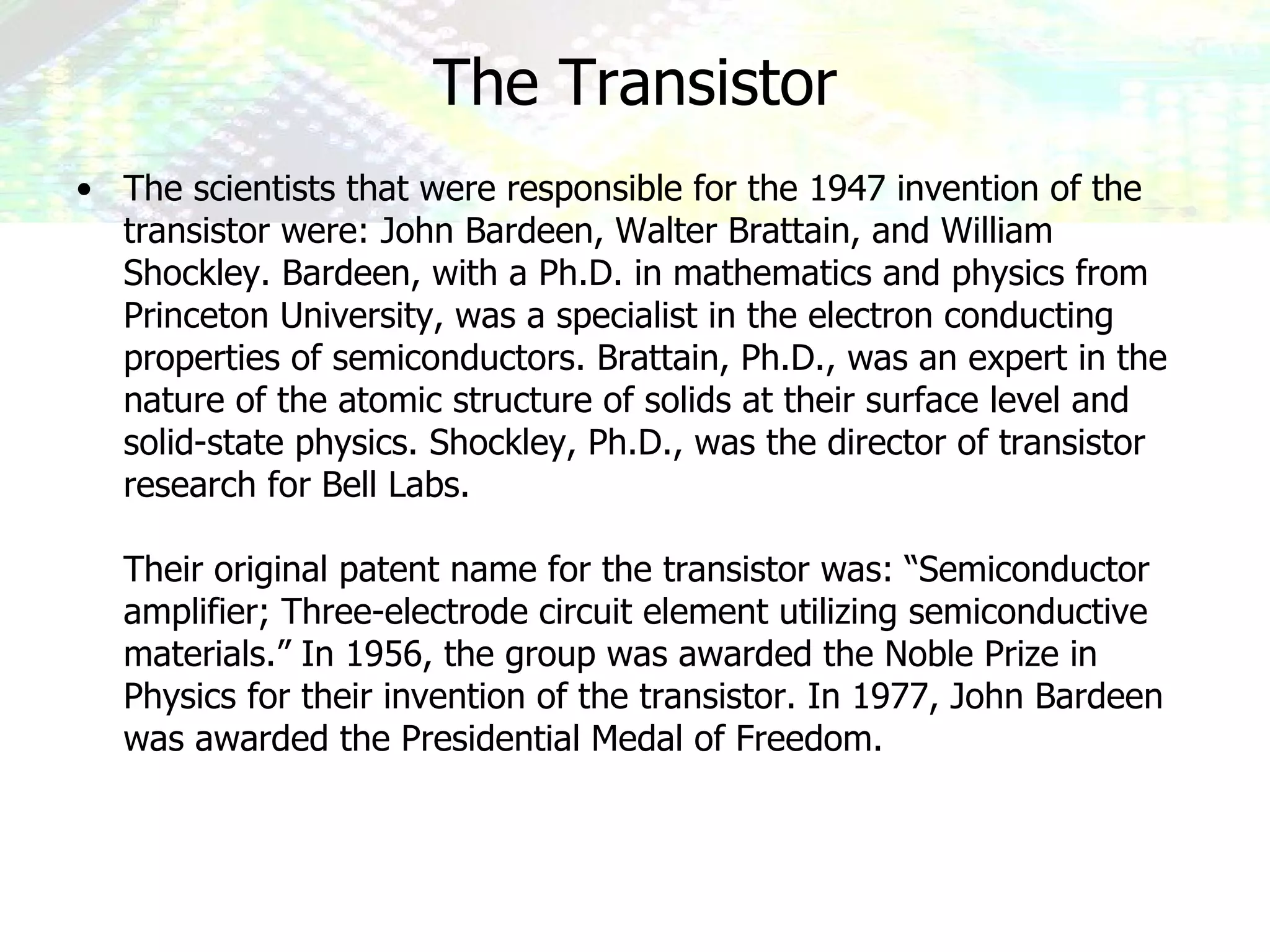 Transistors | PPT