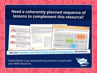 Twinkl PlanIt is our award-winning scheme of work with
over 4000 resources.
Need a coherently planned sequence of
lessons to complement this resource?
See our Number and Place Value Steps to Progression document.
 