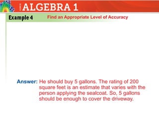 Mathematical Modeling and Accuracy in Real-World Applications | PPT
