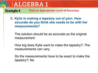 Mathematical Modeling and Accuracy in Real-World Applications | PPT