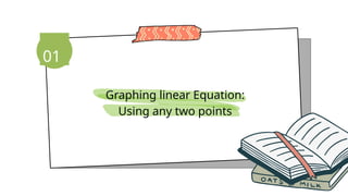 01
Graphing linear Equation:
Using any two points
 