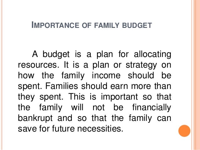 budgeting for families