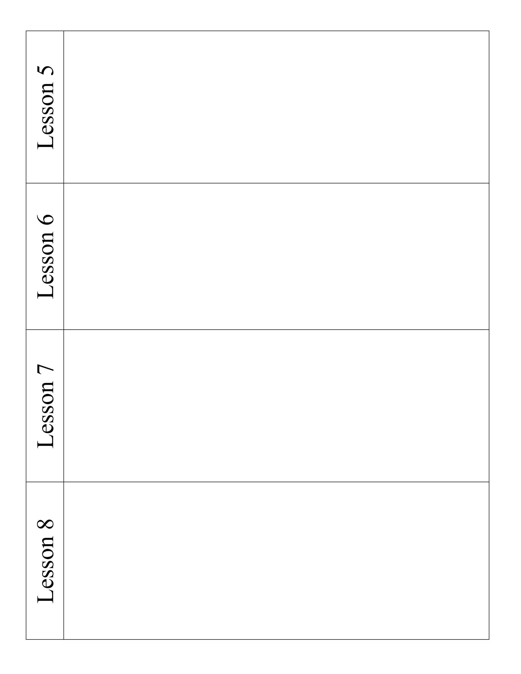 Lesson 8
Lesson 7
Lesson 6
Lesson 5