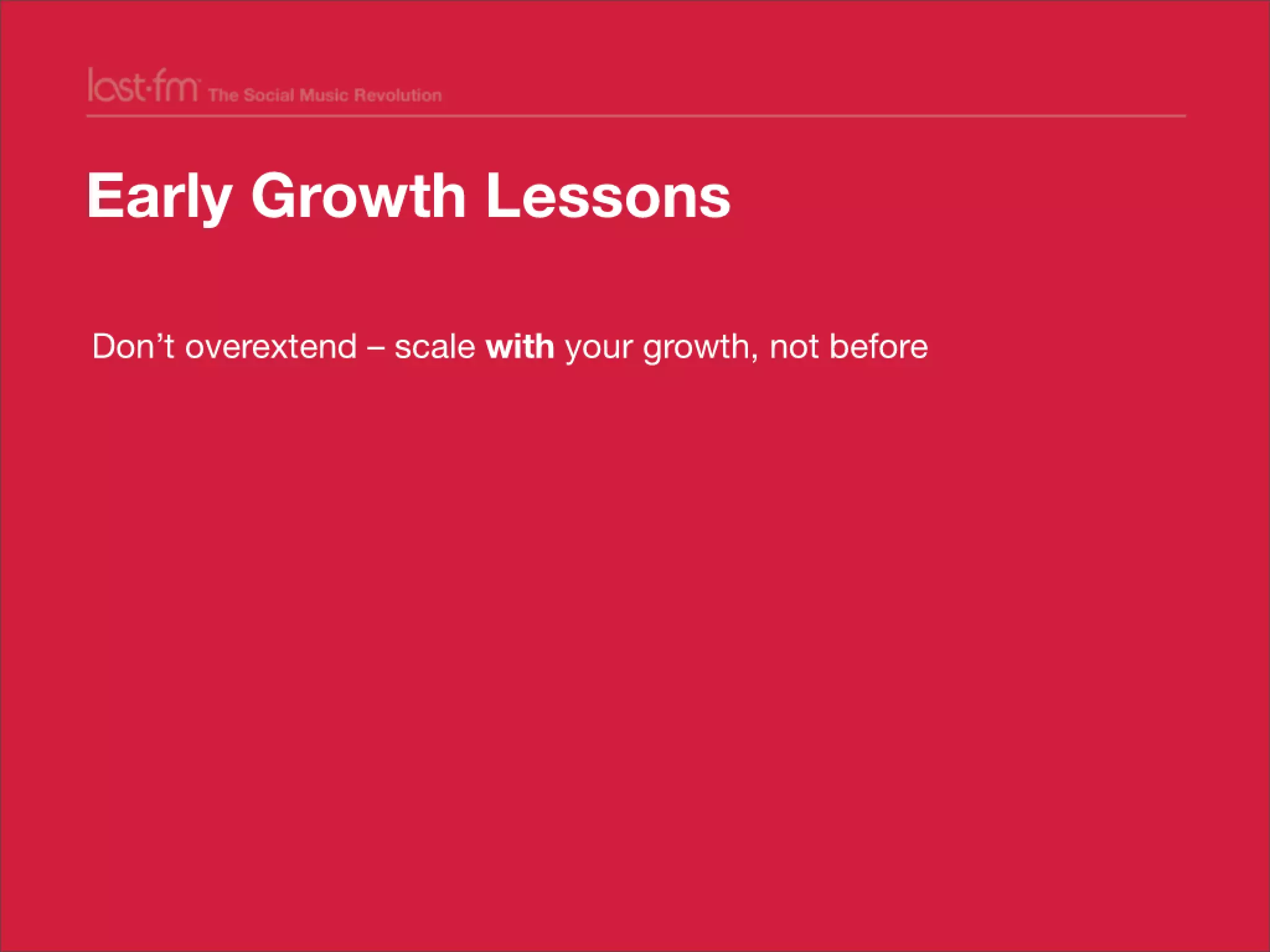 Lessons from Building world's largest social music platform