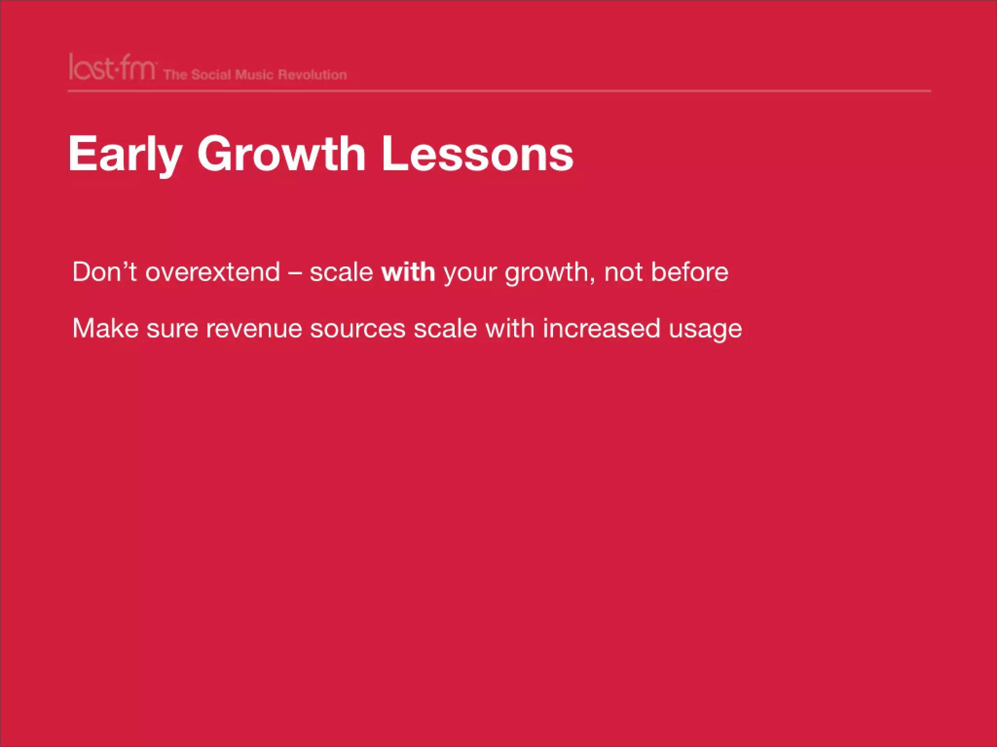 Lessons from Building world's largest social music platform