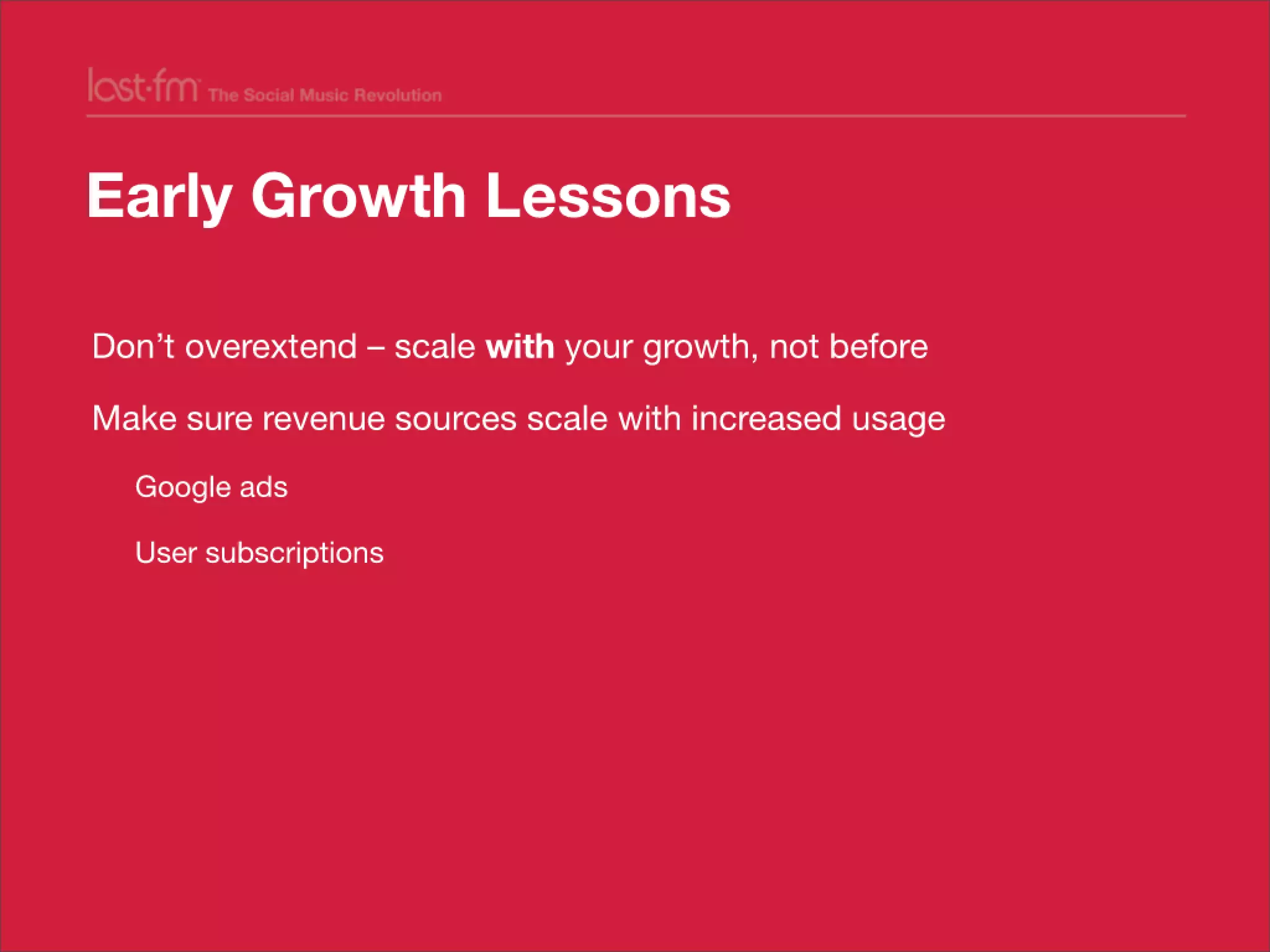 Lessons from Building world's largest social music platform