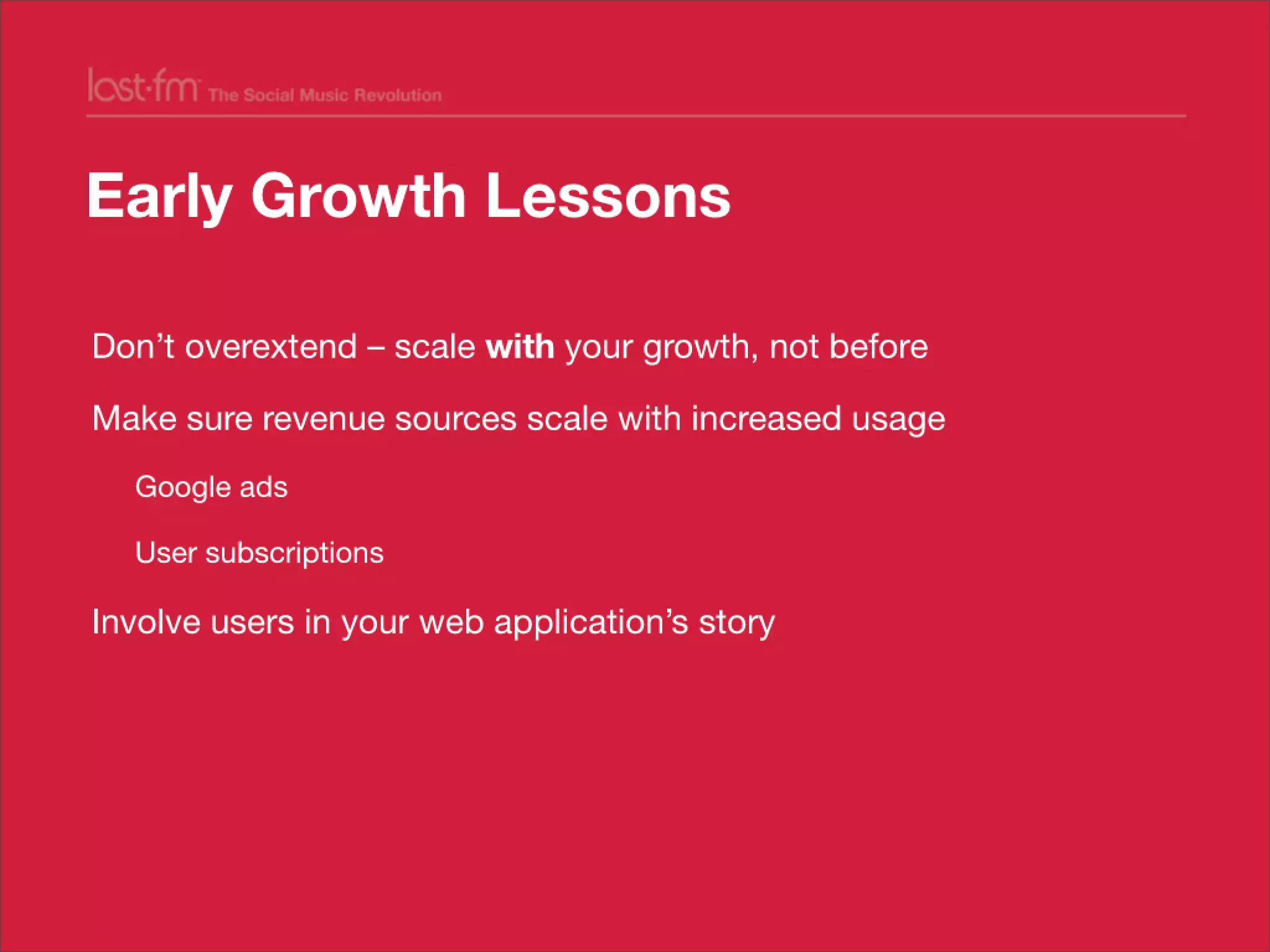 Lessons from Building world's largest social music platform