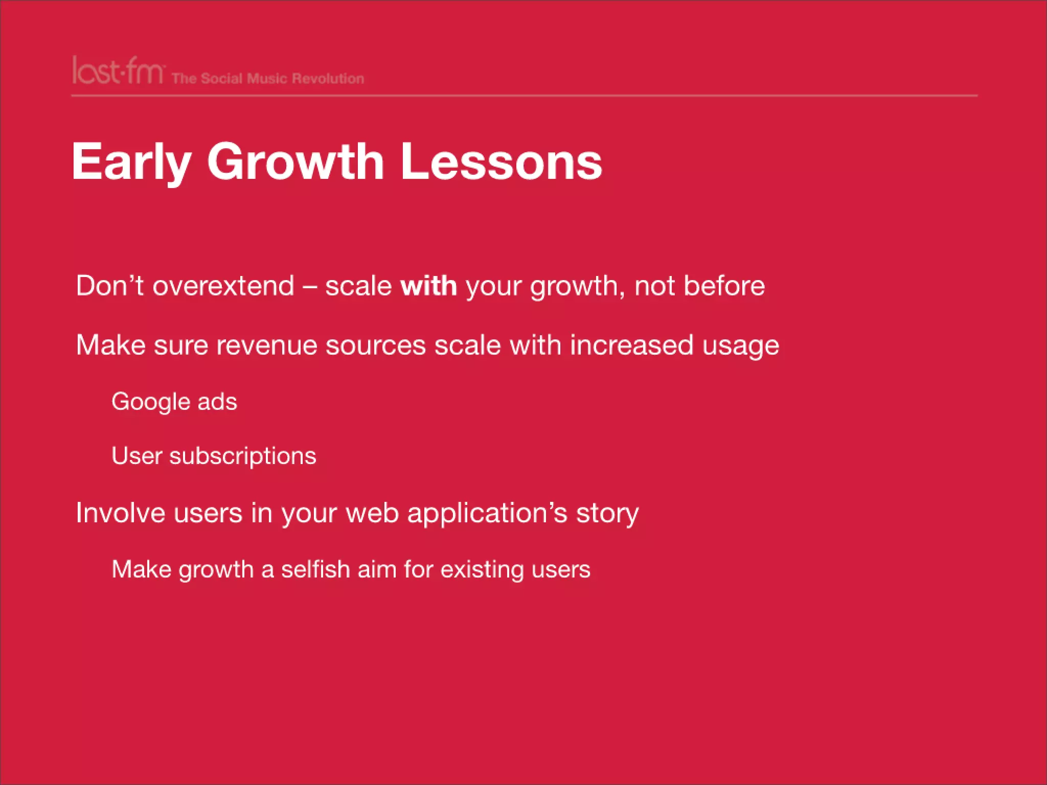 Lessons from Building world's largest social music platform