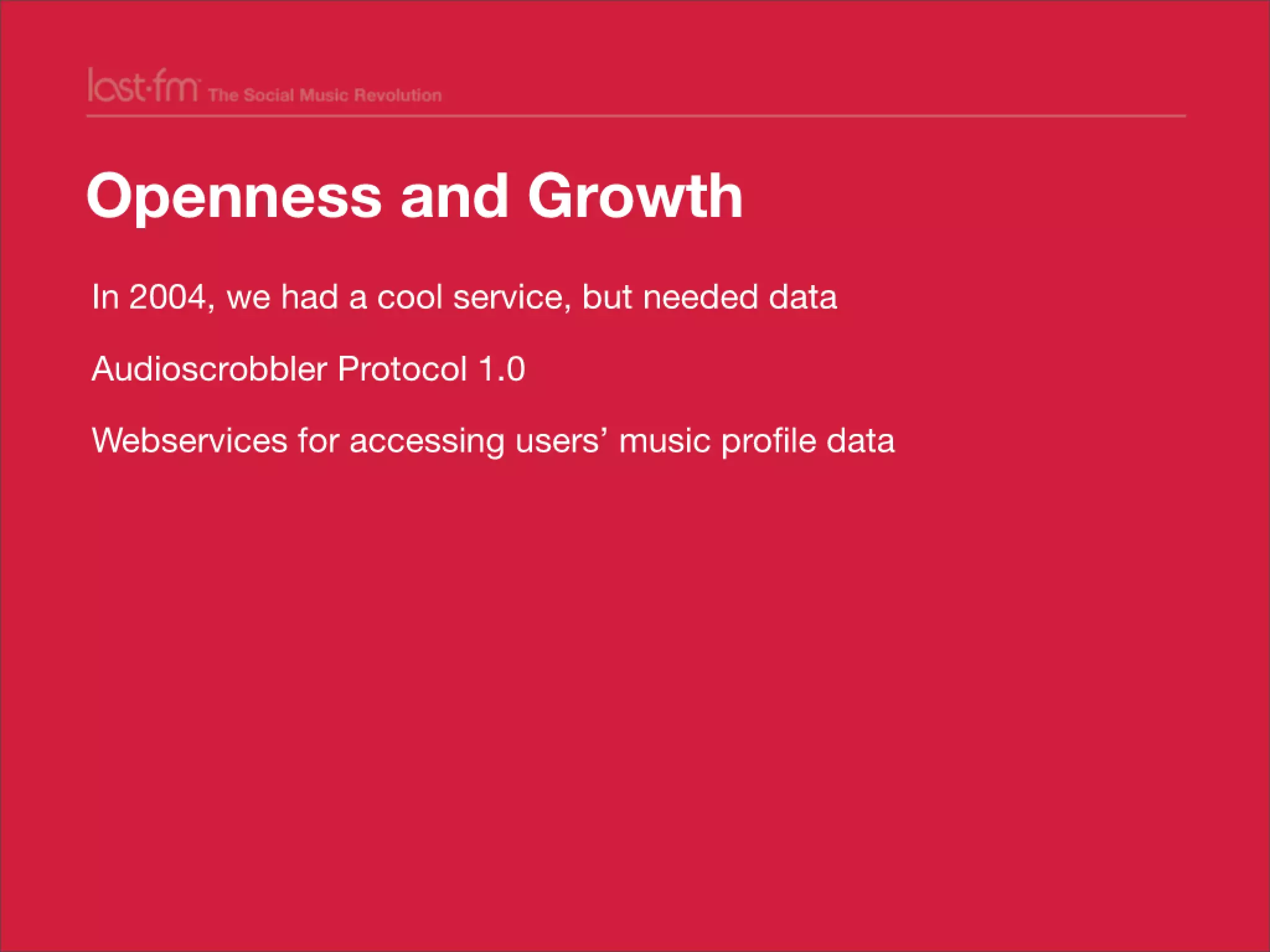 Lessons from Building world's largest social music platform