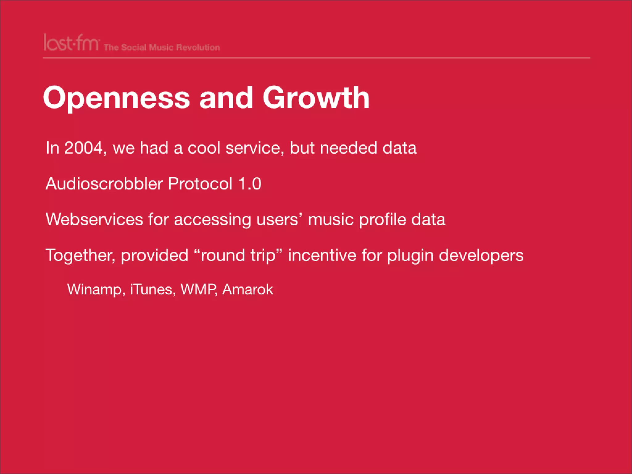 Lessons from Building world's largest social music platform