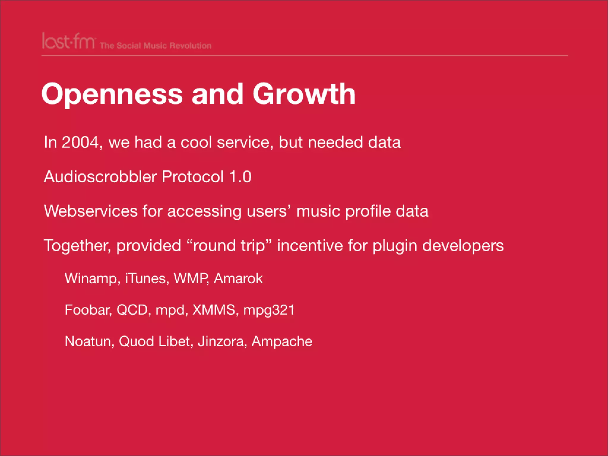 Lessons from Building world's largest social music platform