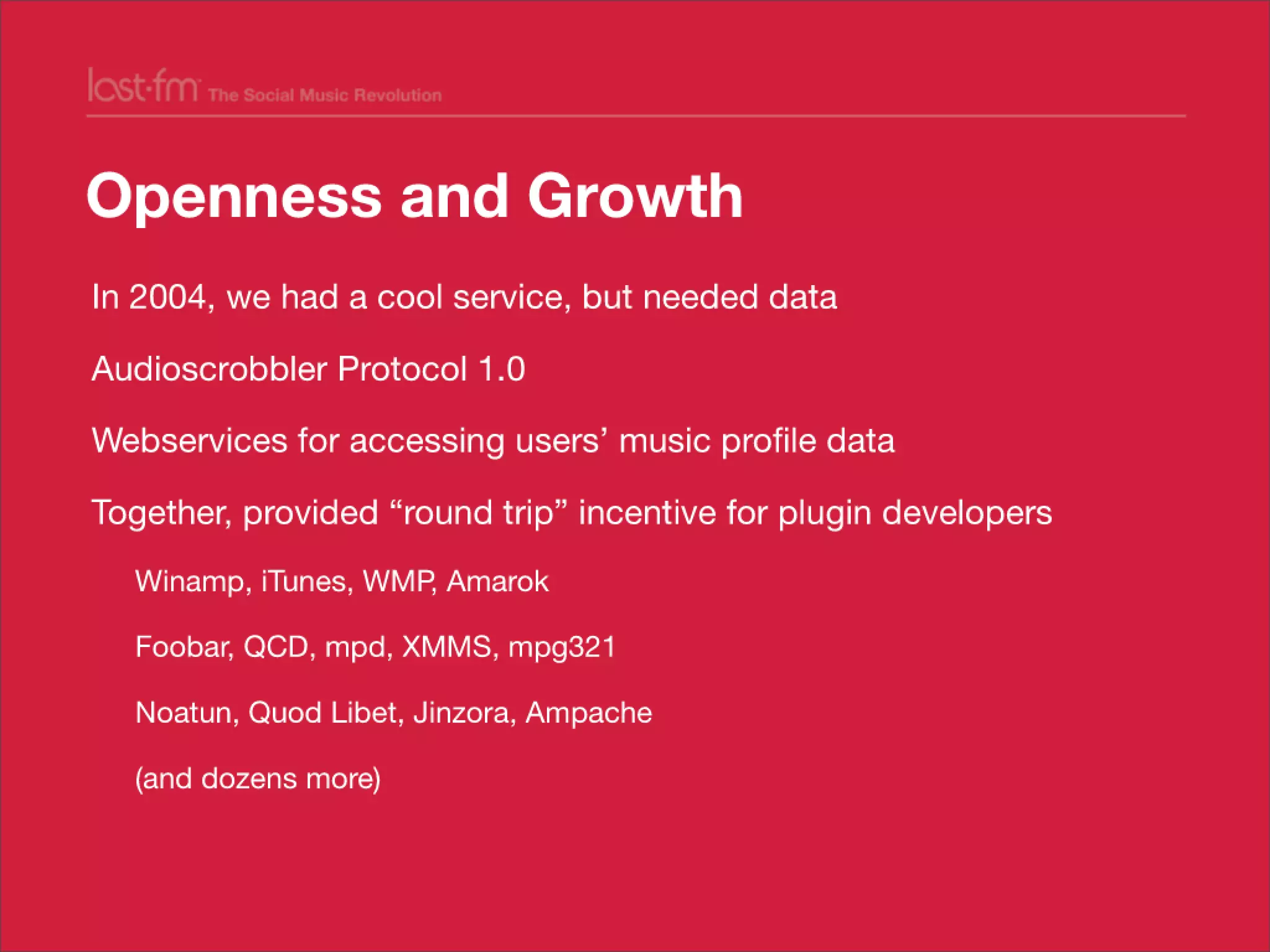 Lessons from Building world's largest social music platform