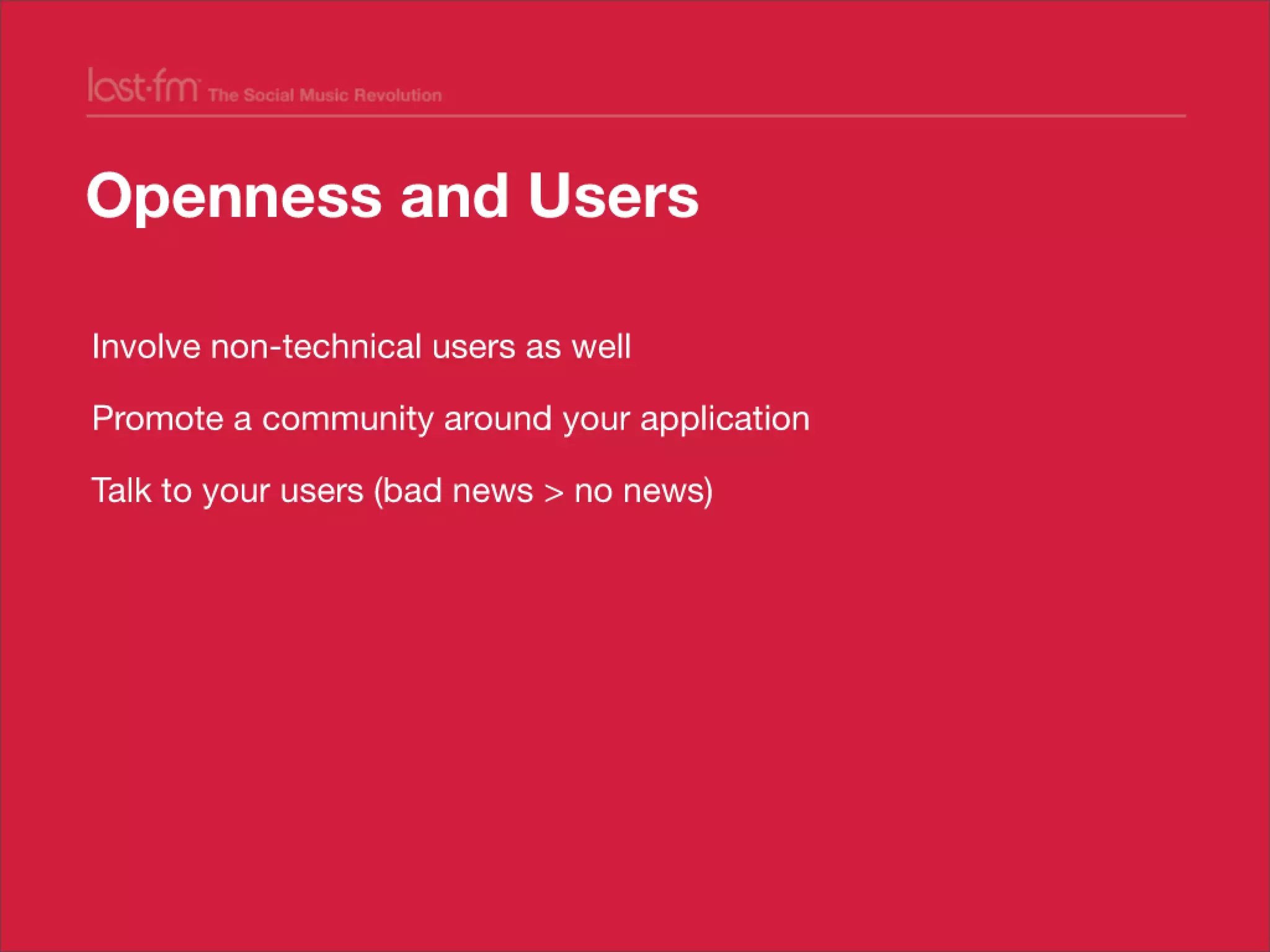 Lessons from Building world's largest social music platform