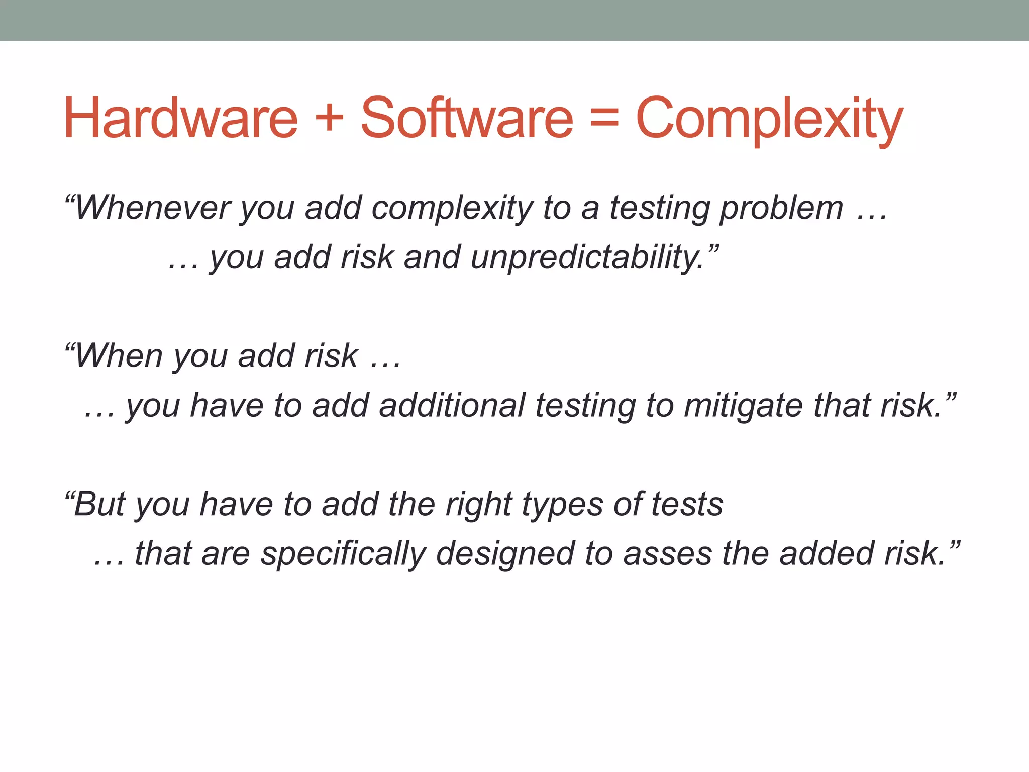 Hardware/Software Integration Testing PPT