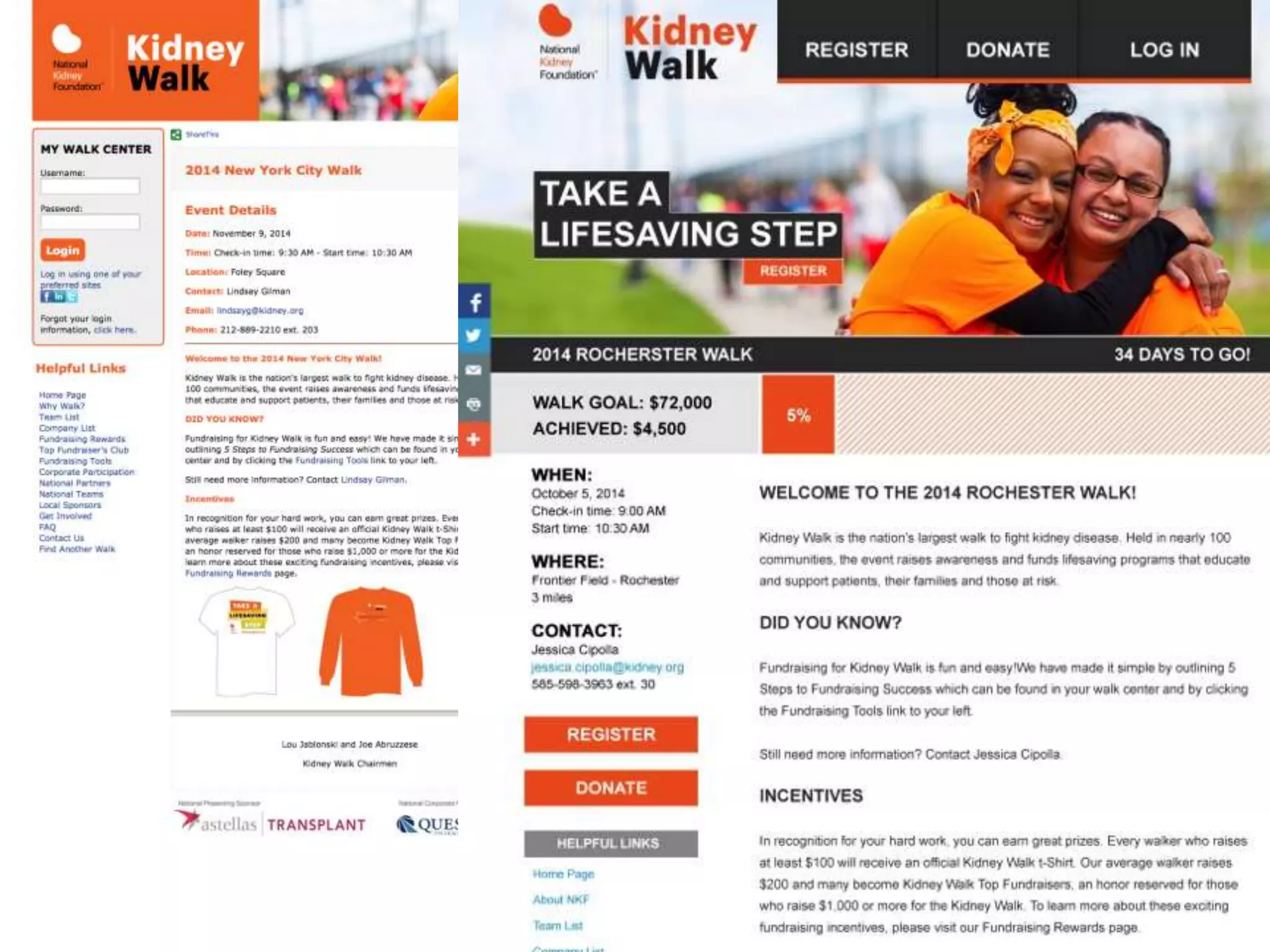 • Up front: 
“When, 
Where, 
Who” 
• Simplified 
CTAs. 
• Hello Social 
share! 
 