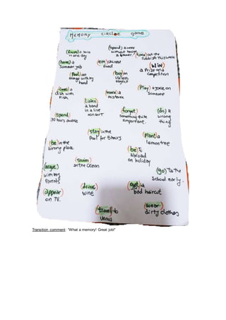 Transition comment: “What a memory! Great job!”
 