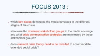 Lessons for a crisis communicator from an industrial catastrophe to a full scale social crisis