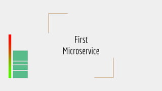 First
Microservice
 