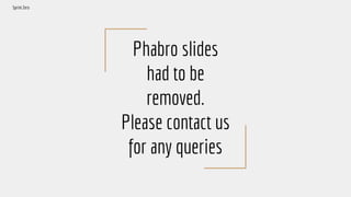 Phabro slides
had to be
removed.
Please contact us
for any queries
Sprint Zero
 