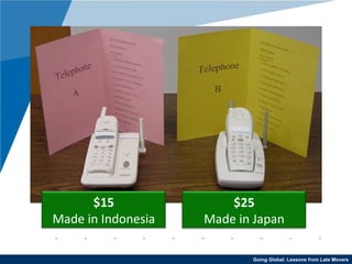 $15 Made in Indonesia $25 Made in Japan 