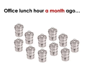 Office lunch hour a month ago…
 