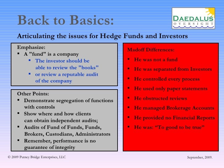 Identifying Hedge Fund Fraud Lessons From Madoff