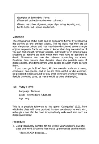 lessons from nothing. Activities for language teaching with limited ...