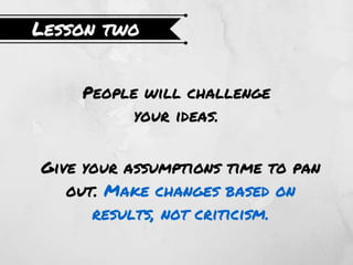 Lessons we learned in Q1